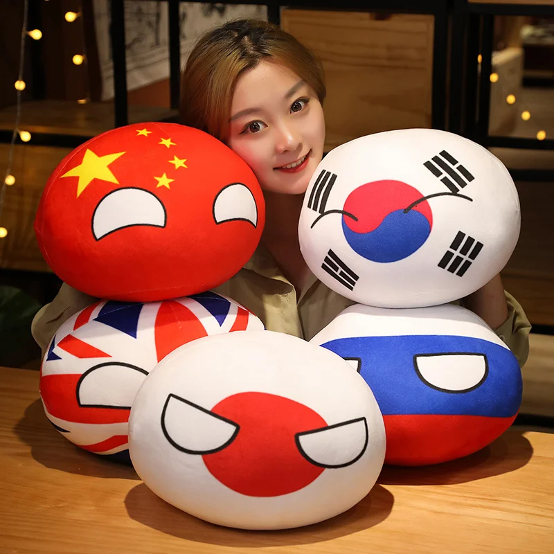 Polandball Plush Doll Countryball USSR USA FRANCE RUSSIA UK JAPAN