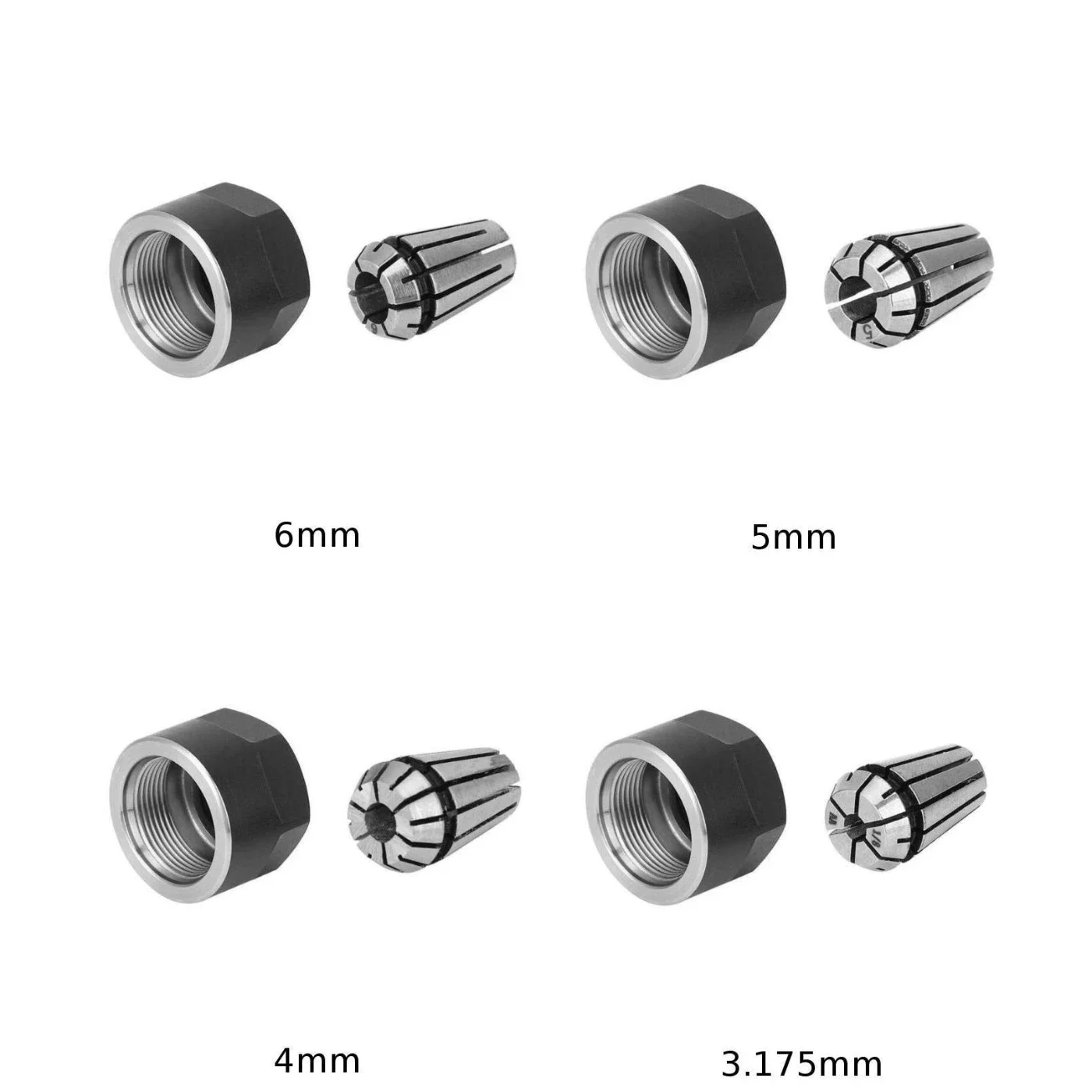 1pc ER11 1/8 Inch (3.175mm) 4mm 5mm 6mm Spring Collet Chucks  Tool Holder Lathe Tool For CNC Milling Engraving Machine