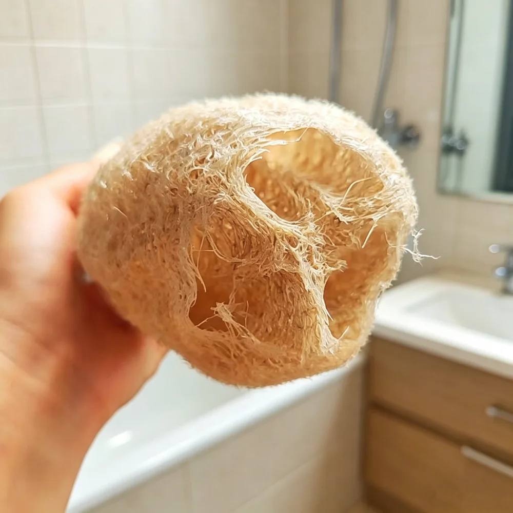 1szt Naturalna gąbka Loofah Wielofunkcyjne narzędzie do czyszczenia kuchni Łazienka Szorowarka do codziennego czyszczenia Szorowarka do ciała Spa — zdjęcie 7