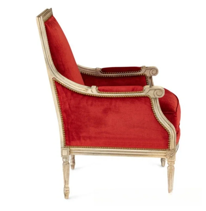 Sala de estar americana sofá único de madeira maciça móveis tecido saco macio sofá cadeira estudo lazer, cadeira tigre