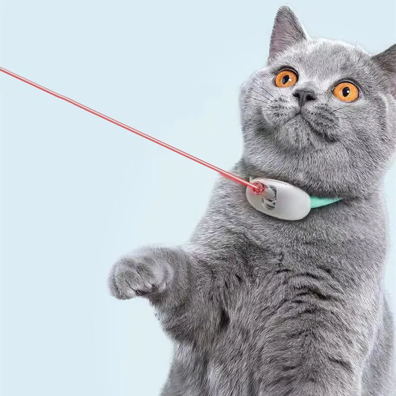 

Automatic Cat Toy Smart Laser Teasing Cat Collar Electric USB Charging Kitten Amusing Toys Interactive Training Pet Items