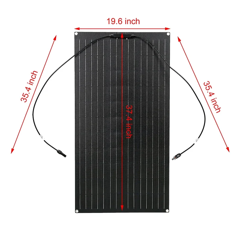 ETFE 300W(#100W) Solar Panel 18V Monocrystalline Solars Plate Cell DIY Cable Outdoor Car RV Waterproof Rechargeable Power System