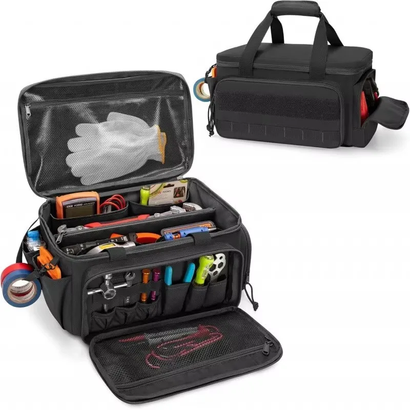 Heavy Duty Multipurpose Work Tool Bag Durable Portable Hand Tool Storage Organizer For Handyman Carpenter Electrician 14 Inch