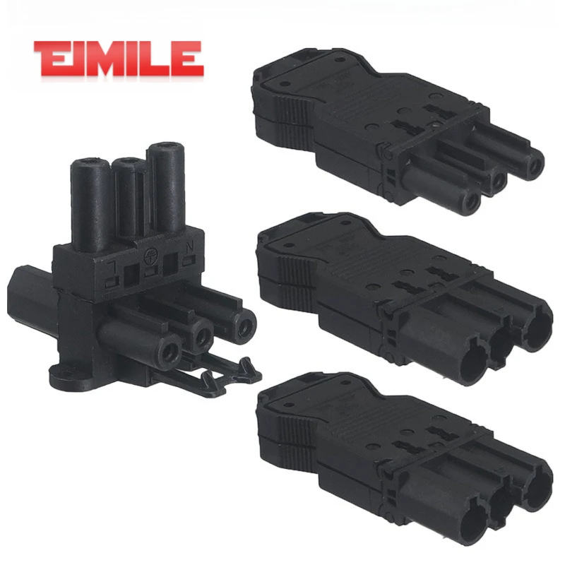 Compatible 18-i3 Quick-connect Terminal Blocks 3 to 3 Male to Female Power Connectors T-type LED Lighting Plugins Type H 1 to 3