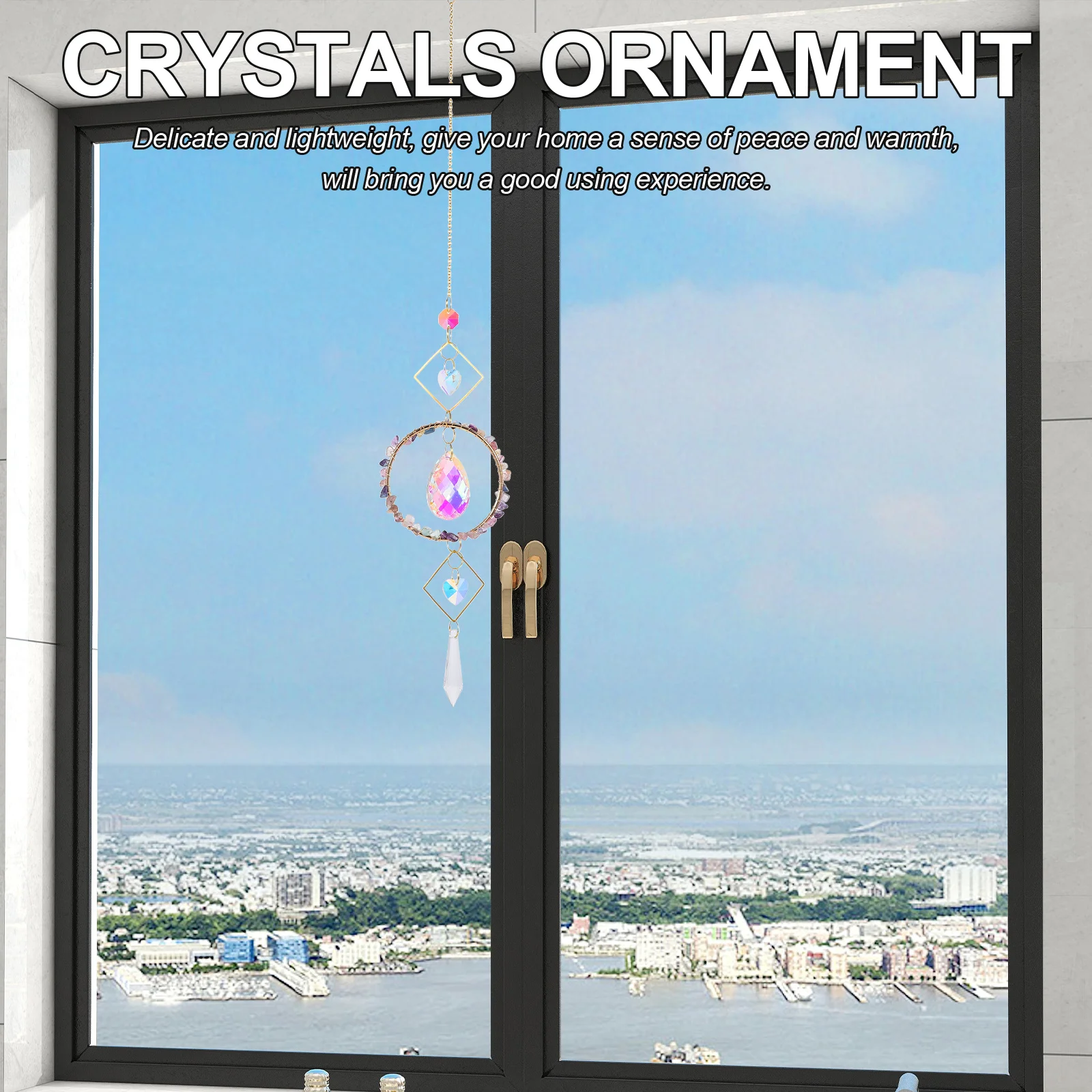 

Crystal Sun Catcher Hanging Ornament Stylish Window Prism Decoration for Indoor Outdoor Sun Catchers Indoor Window