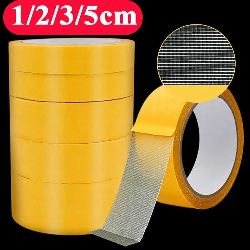 10M Super Thin Fixation Double Sided Adhesive Tape Heavy Duty Translucent Mesh Waterproof Traceless Powerful Grid Carpet Tape