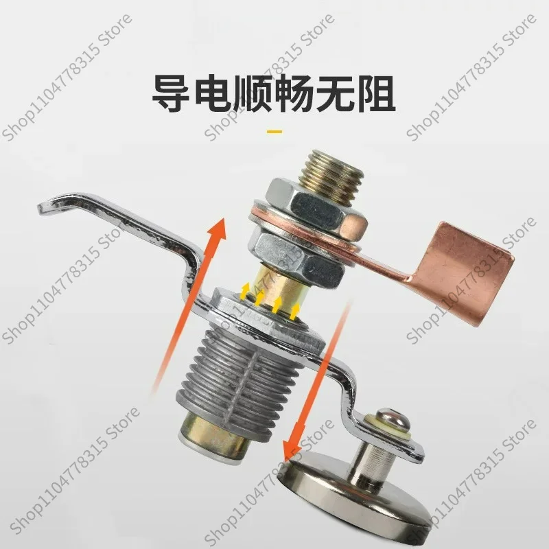For Welding Machine Magnetic Ground Clamp, Quick Arc Start Earth Connector, Magnetic Grounder for Spot Welder & MIG Welder