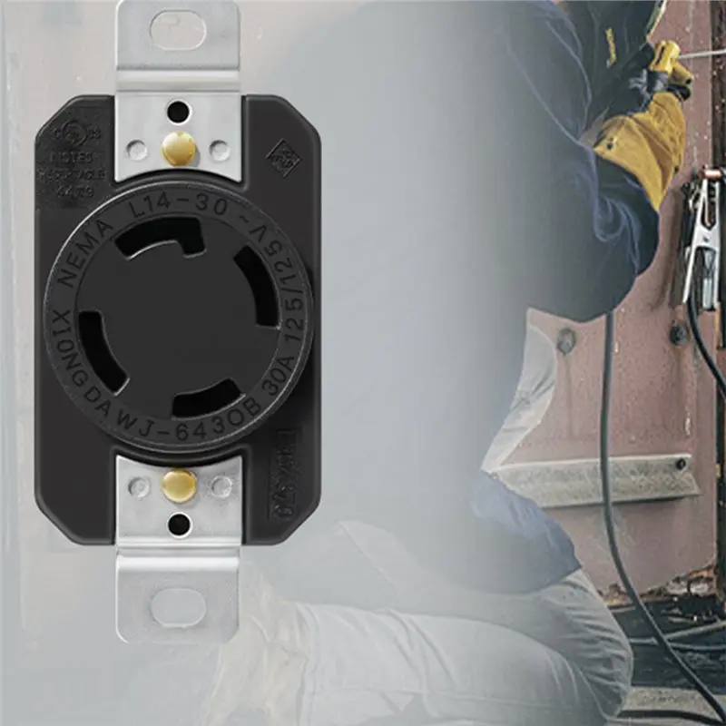 Professional Grade UL Listed Locking Receptacle, NEMA L6-30R 30A 250V 5-Pack For Generator, RV Marine& Welding Applications