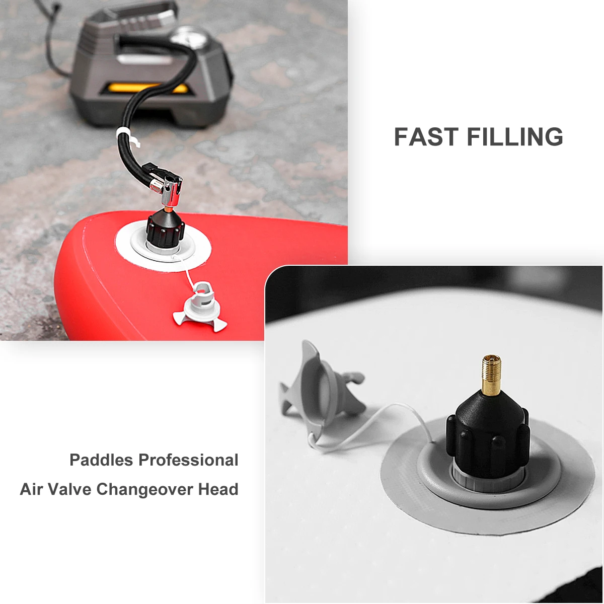 

Air Pump for Inflatables Gas Nozzle Adapter Valve Adaptor Make up Paddleboard
