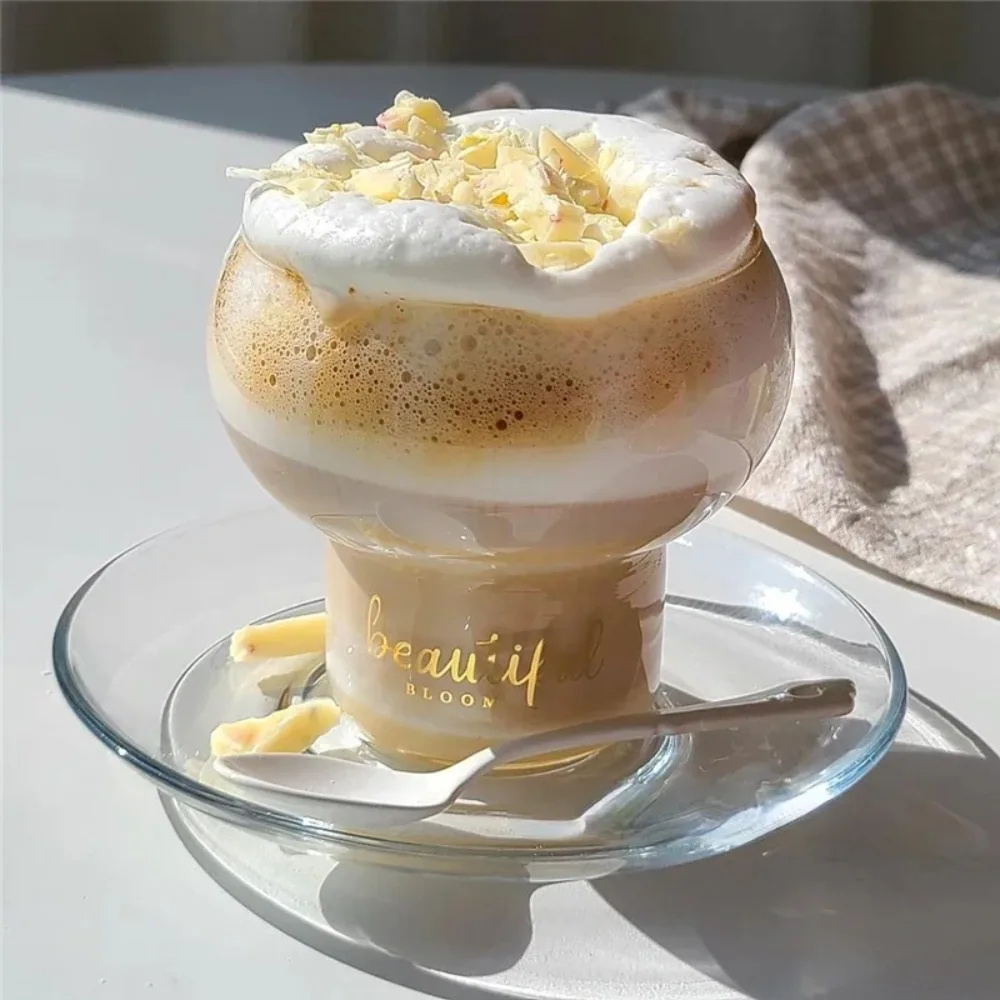Korean Transparent Glass Cup Coffee Mugs Twisted Water Cup Milk Whiskey Coffee Cold Drink Cup Kitchenware Table Decoration
