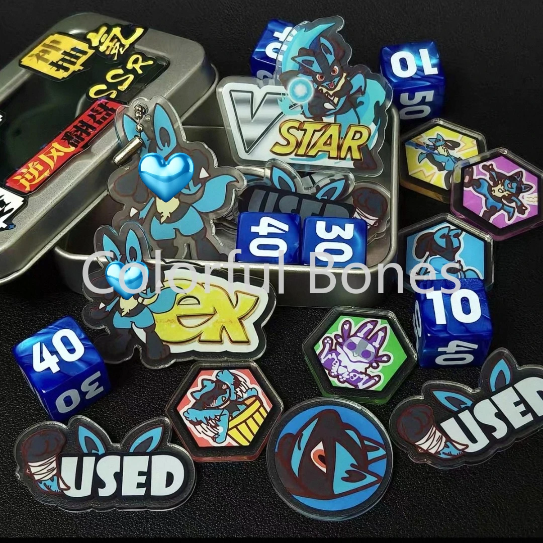 ptcg-ポケモンマッチスコアリングダメージカウンターダメージインジケータールカリオ使用ボード-vstar-borad-ロールプレイングゲームアクリルギフトおもちゃ