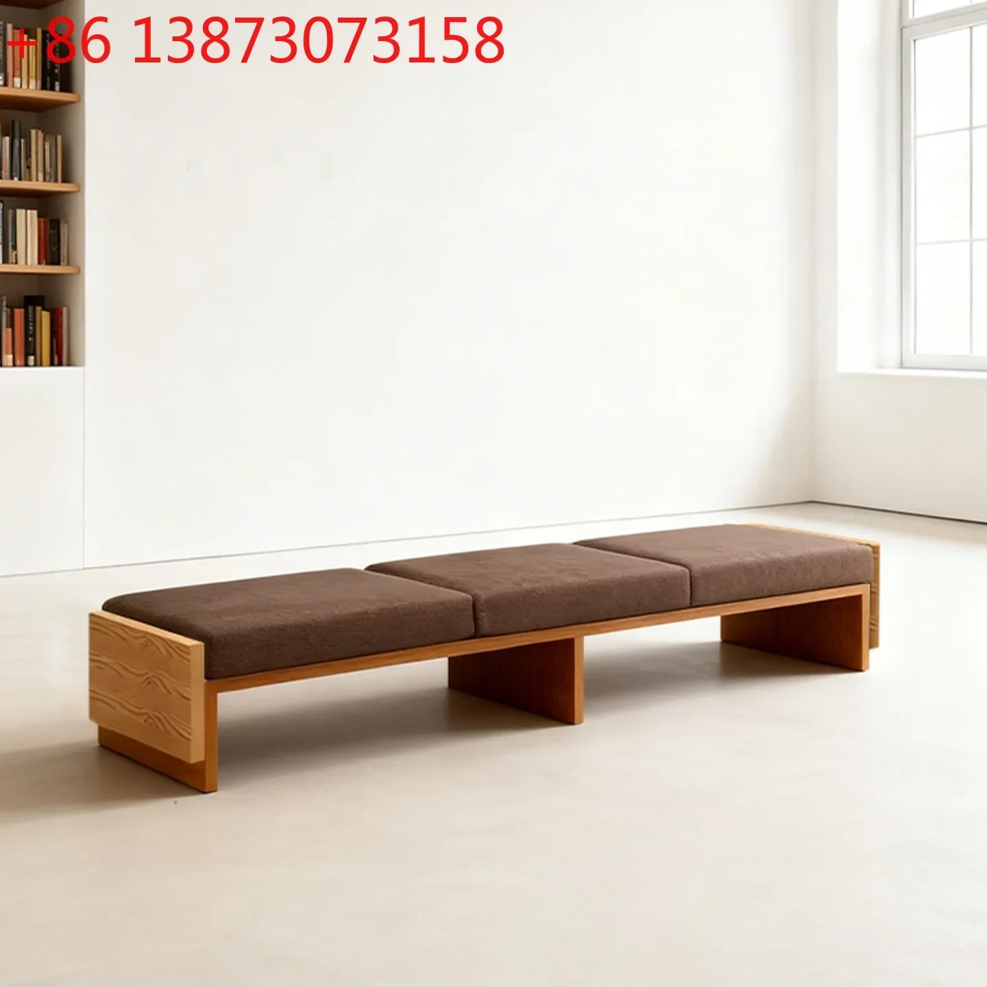 Wabi designer living room solid wood sofa cloakroom foyer shoe change bedroom bedside long stool