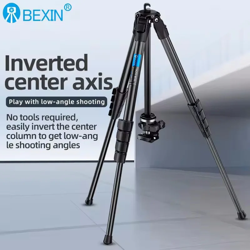 BEXIN TA254-BS30 aluminum alloy lightweight tripod Inverted central axis for Canon Nikon Sony Fujifilm Digital DSLR Micro Camera