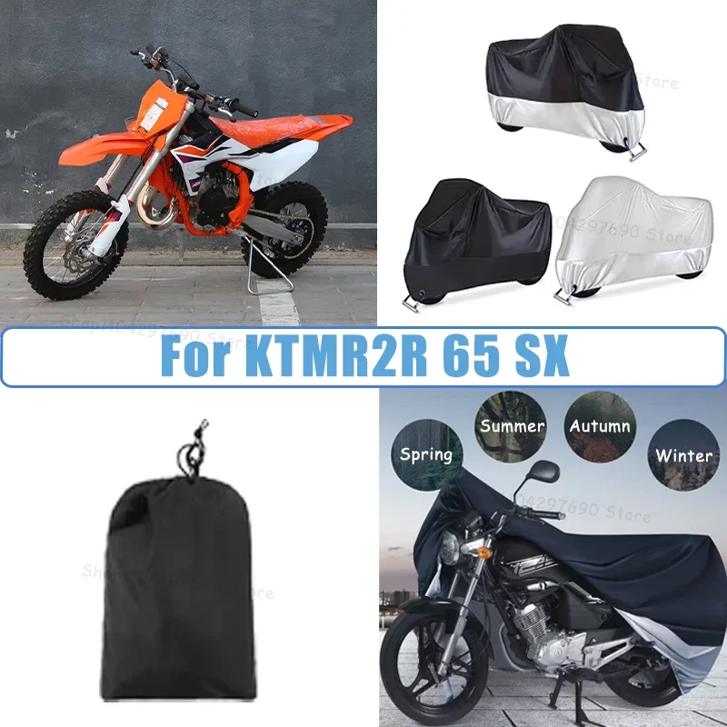 210D Oxford Motorcycle Cover Waterproof All Season UV Protection For KTMR2R 65 SX Anti-Tear Windproof Motorbike Cover