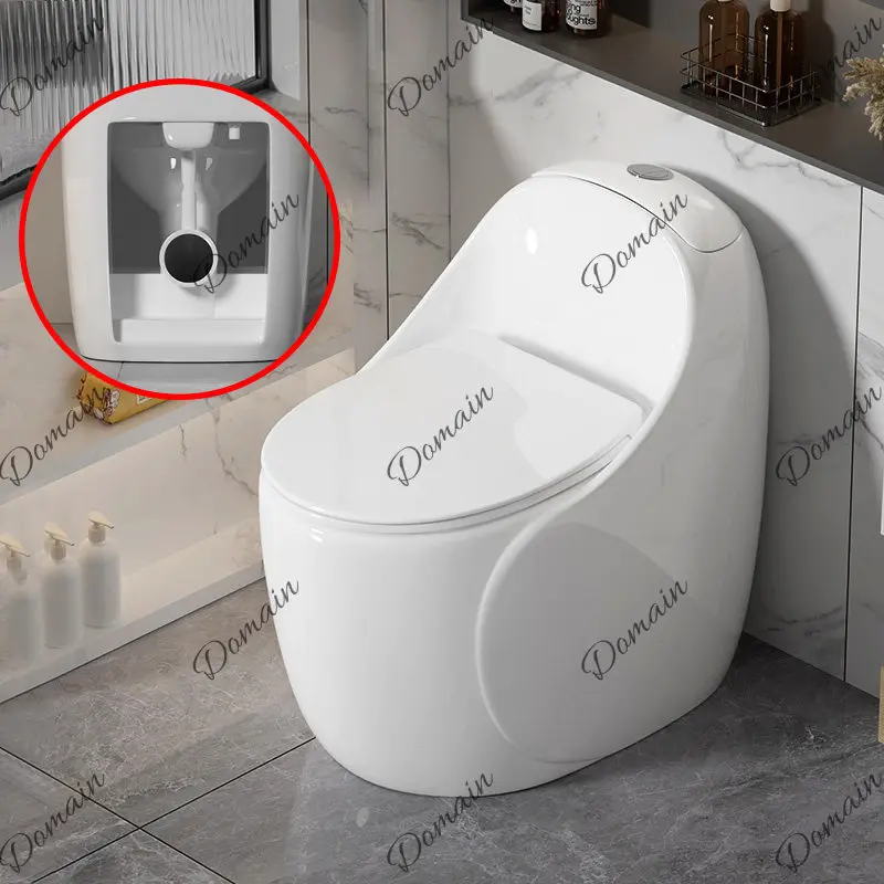 New Creative Egg-Shaped Wall-Mounted Toilet Direct Flush Anti-Odor Anti-Splash Large Flush Power Horizontal Outlet
