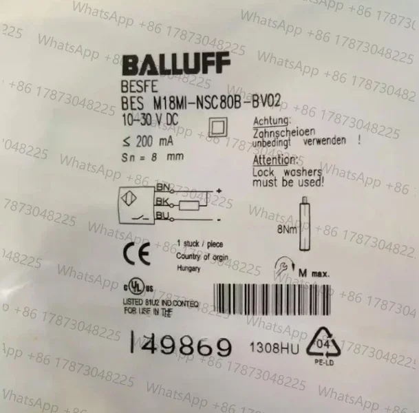 1PC BES M18MI-NSC80B-BV02 BES M18MI-NSC80B-BV03  Proximity Switch Sensor Balluff 3 Wire NPN NO
