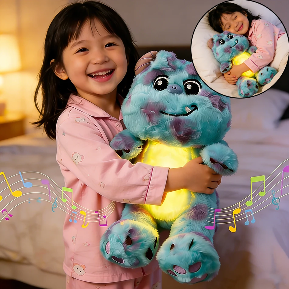 

2025 hot Disney Monsters University Plush Doll Breath Child Soothes Toy Anime Baby Music Light Sleep Toys kid Birthday Gift