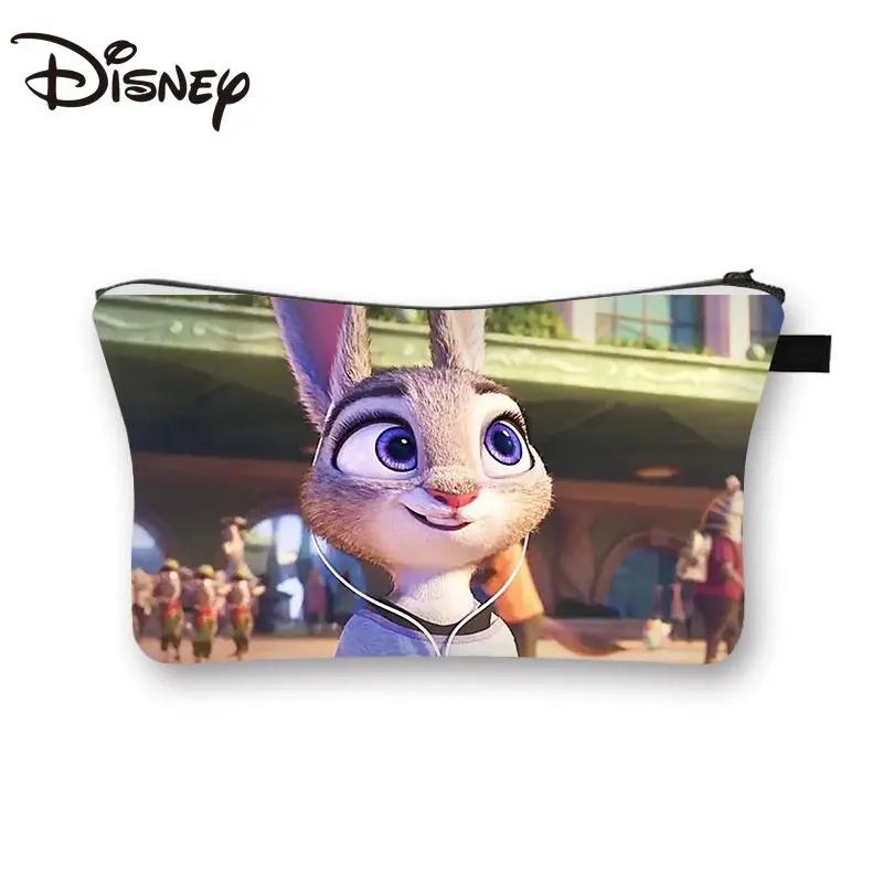 MINISO Disney New Cartoon Fashion Cosmetic Bag Crazy Zootopia Simple Girls Cute Small Fresh Cosmetic Storage Bag Coin Purse