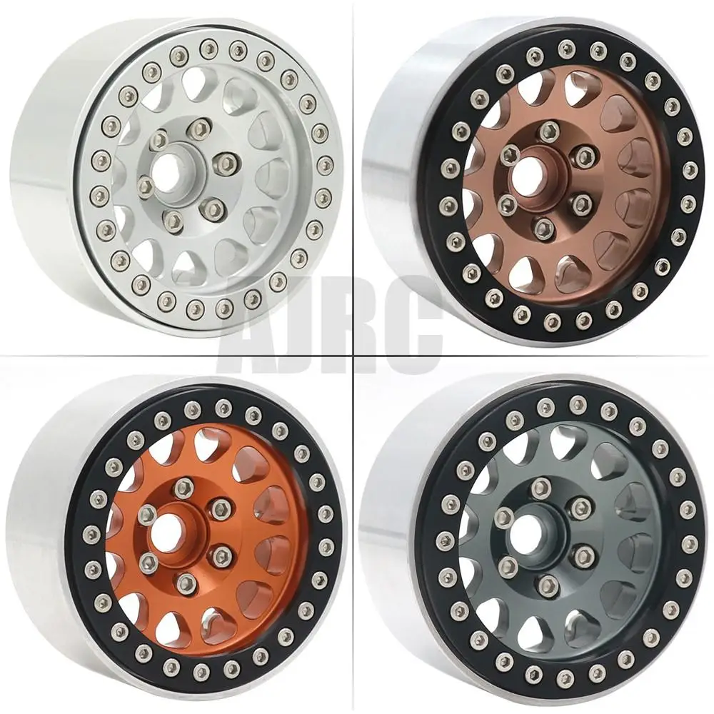 

Hdrc 4pcs 1.9 Metal Beadlock 12 Round Hole Wheel Hub Rim For 1/10 Rc Crawler Axial Scx10 Axi03007 Yikong Traxxas Trx4 Redcat D90