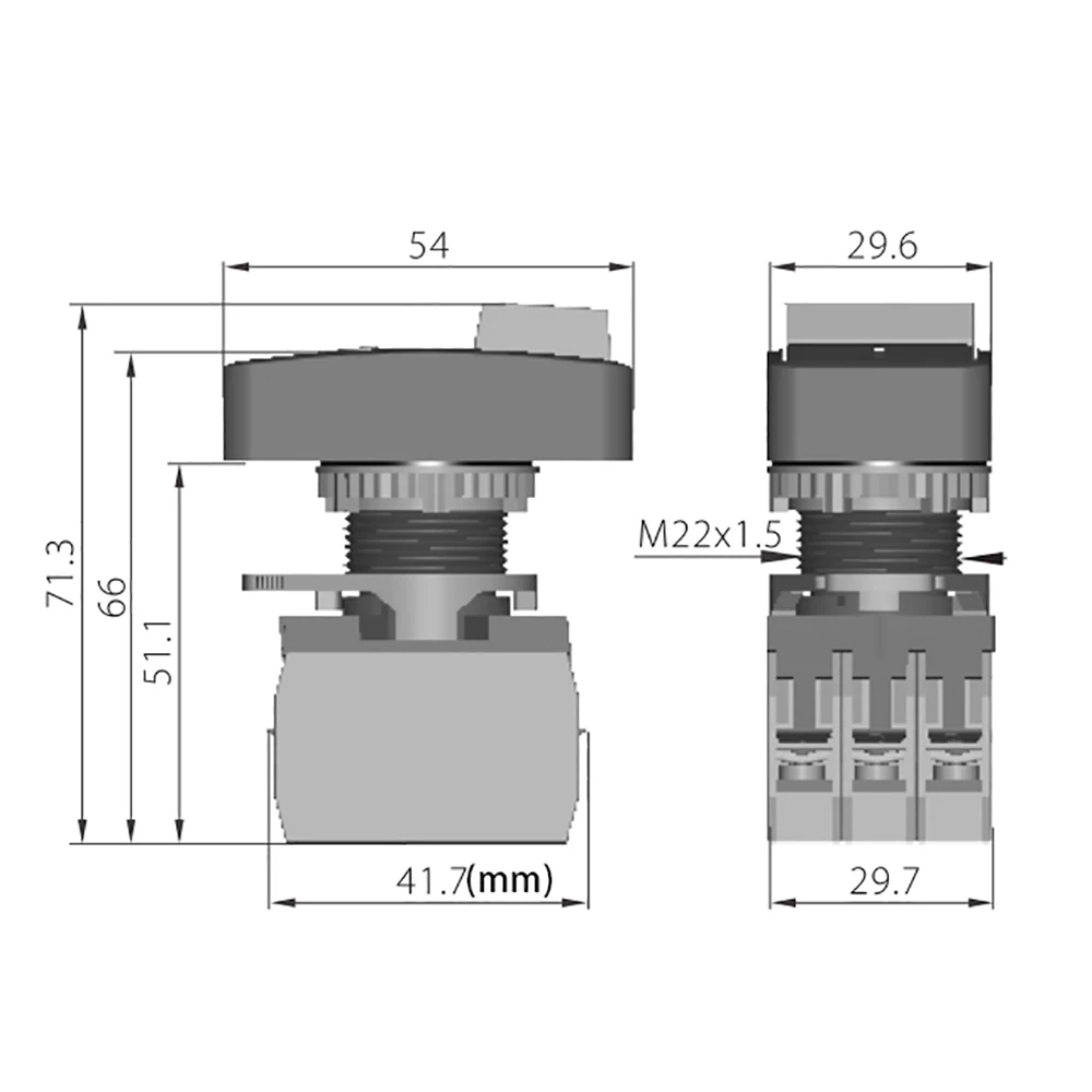 1 peça interruptores de botão KEDU HY57 para aparelhos elétricos industriais e dispositivo semelhante 1NO 1NC AC125V 250V 400V E 195428