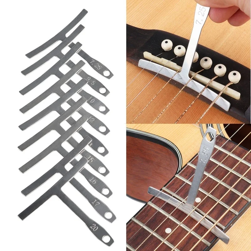 Guitar Luthier Measuring Tool Kit Set String Action Ruler Understring Radius Gauge Guitar Repair Tools Guitar Body