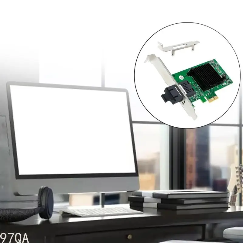 97QA Ethernet LAN การ์ดไฟเบอร์ PCIEXPRES
