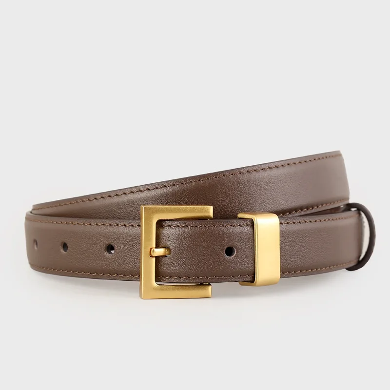 Mode Damen Hohe Qualität Goldene Schnalle PU Leder Casual Gürtel Beste Passende Kleid Jeans Gürtel Frauen Zubehör Designer Gürtel – Detail 5