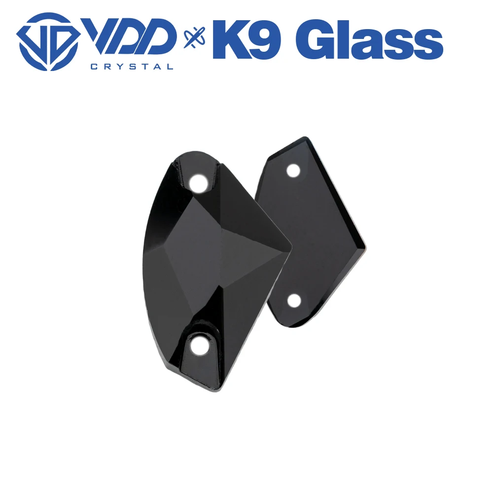 VDD S102 Jet Galactic AAAAA Top-Qualität K9-Glas aufnähbare Strasssteine, flache Kristallsteine zum Aufnähen für Kleidungsdekorationen – Detail 4