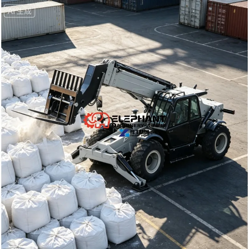 4 Ton 14m Telehandler Forklift – Telescopic Boom Loader with Bucket Rough Terrain Telescopic Handler for Construction Industrial