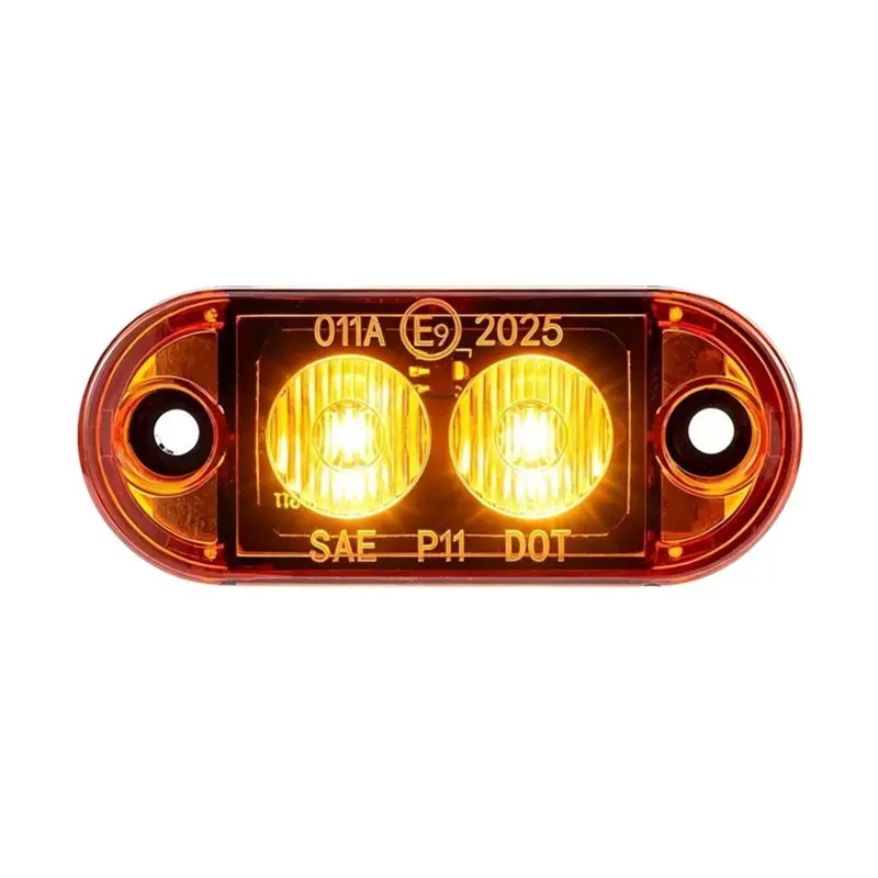 NEW HOT In Stock-For Trailer For BUS Van Truck 10PCS 2 LED 12V-24V Side Marker Lights Oval Front Rear Clearance Lamp Indicator L
