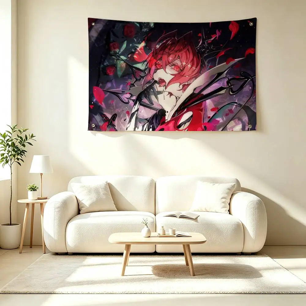 Twisted Wonderland Anime Game Character Flags for Bedrooms Home Decor Items Outdoor Decors Garage