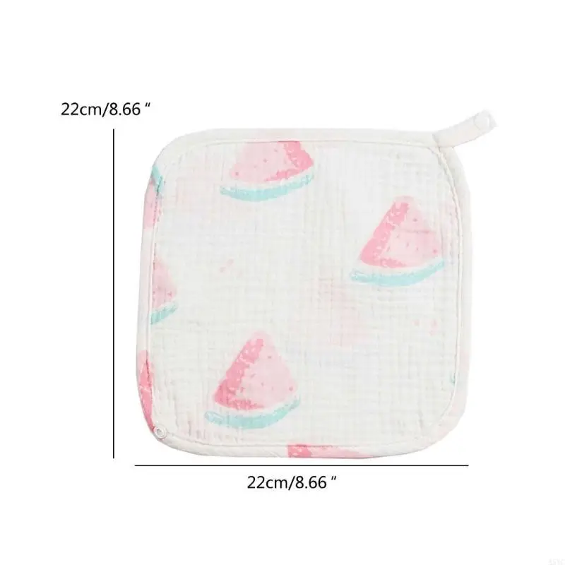 A5YC Baby vierkante slabbetjes pasgeboren kwijlende slabbetjes gezichtsdoek superabsorberend eetslab