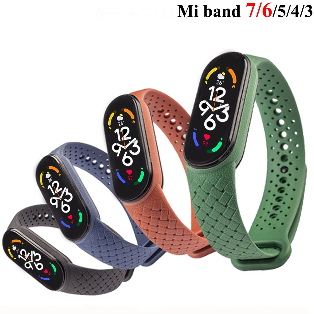 

Soft Silicone Bracelet For Mi Band 7 6 Wristband Quick Replacement Sport smartwatch Correa for xiaomi Mi band 3 4 5 6 7 Strap