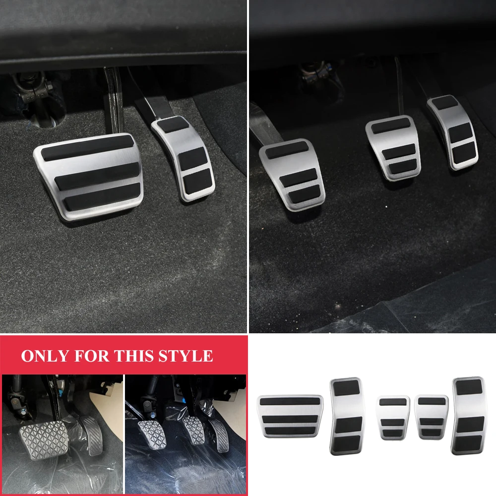 Car Pedals for Ford Fiesta Mk7 2007 2008 2009 2010 2011 2012 Gas Fuel Brake Clutch Pedal Cover Pads Stainless Steel Accessories