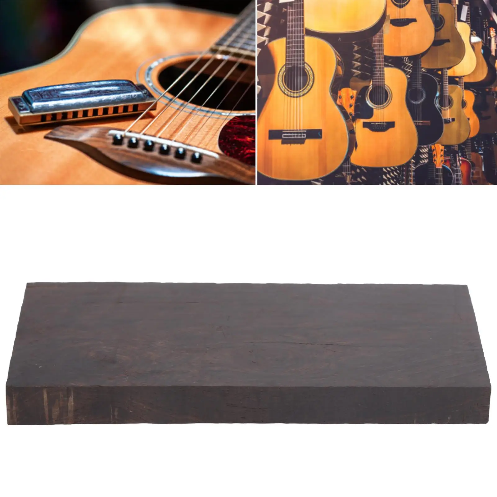 Ebony Wood Lumber Blank for DIY for music Instruments - Paperweight Handle Material, Black Hardwood