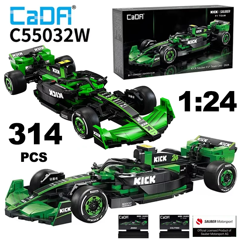 Cada MOC Sauber F1 Team C44 Formel-1 Rennwagen Baustein-Set Nummer 24 Sportwagen City KICK Bausteine Spielzeug Urlaubsgeschenk