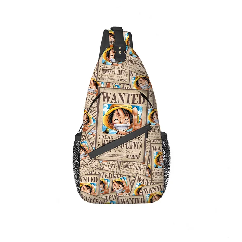 One Piece Anime Men's Sling Bag Large Capacity Crossbody Chest Backpack for Couple Travel Hiking Daypack Single Shoulder Gift - view 3