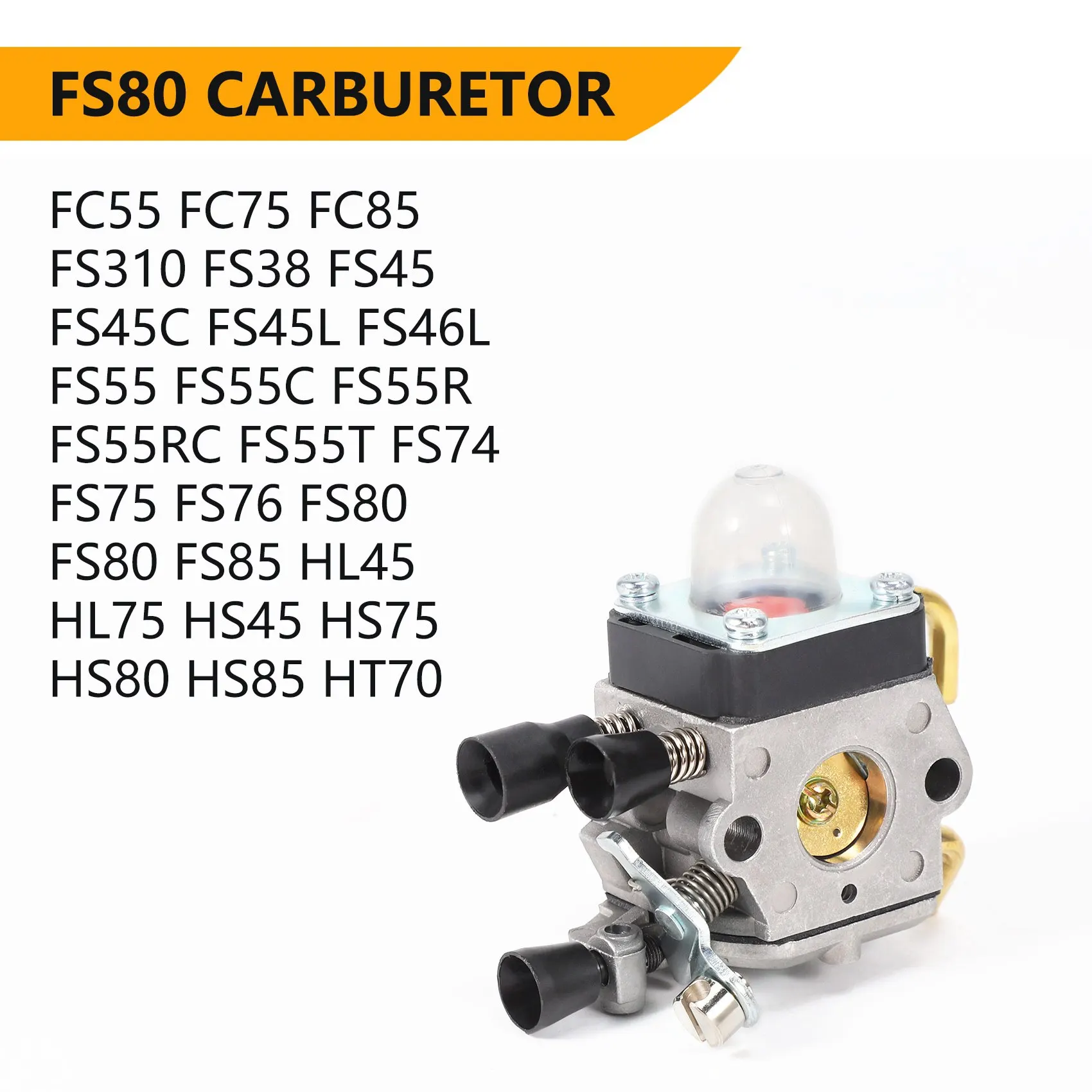 คาร์บูเรเตอร์สําหรับ FS80 คาร์บูเรเตอร์ - FC55 FC75 FC85 FS310 FS38 FS45 FS45C FS45L FS46 FS55 FS55RC FS55T FS74 FS75 FS76 FS80
