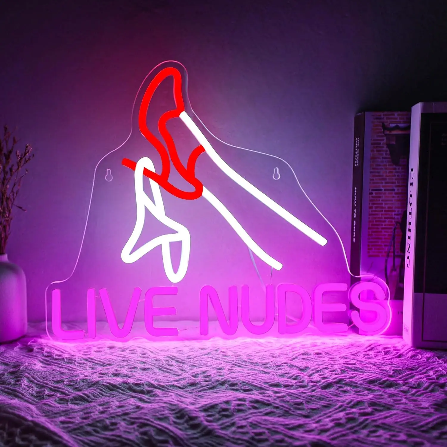 

Live Nudes Neon Sign Sexy Lady Leg LED Neon Light Party Living Room Bedroom Bar Men Cave for Wall Decor Dimmable Gift for Friend