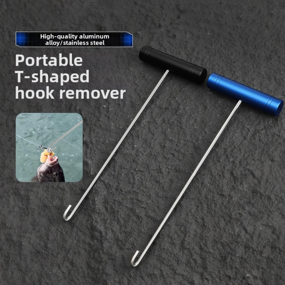 1Pcs Aluminum Alloy Fish Hook Remover Tool With T-Shaped Handle For Safe And Efficient Hook Retrieval During Fishing Accessories