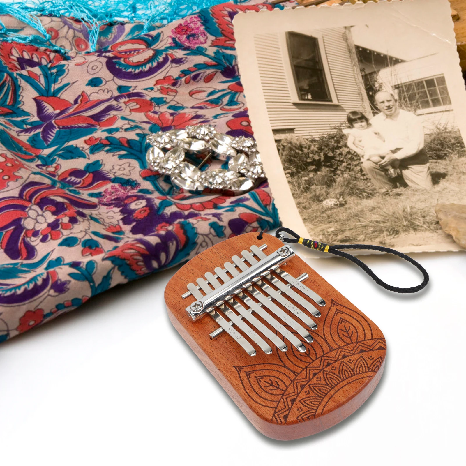 

Thumb Patterned Kalimba Mini with Patterns Piano s Musical Instruments Small for Beginners