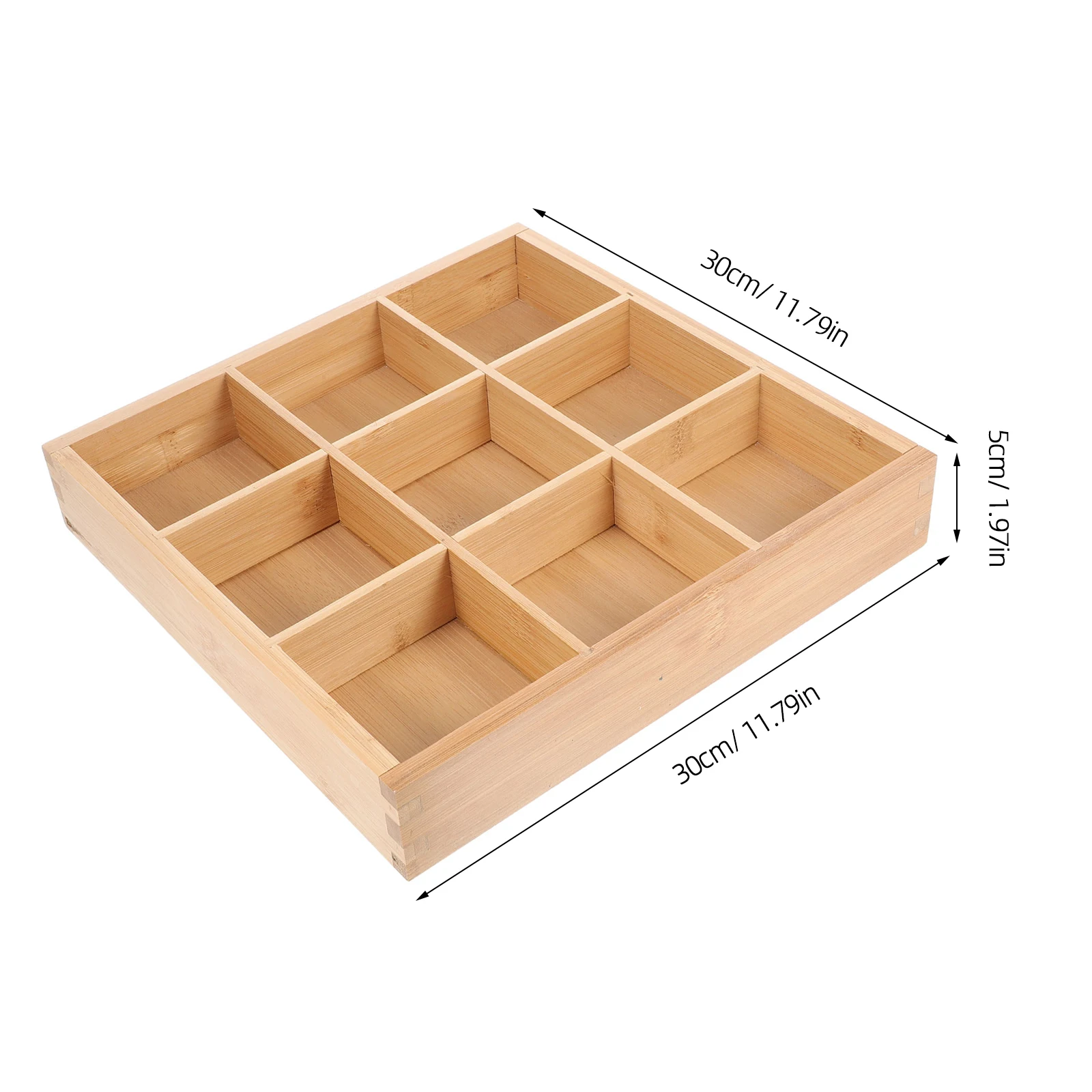 

Hot Pot Food Plate Bamboo Tray Large Capacity Compartmented Food Container Vegetable Fruit Dish Dining Ware Wood Serving Tray
