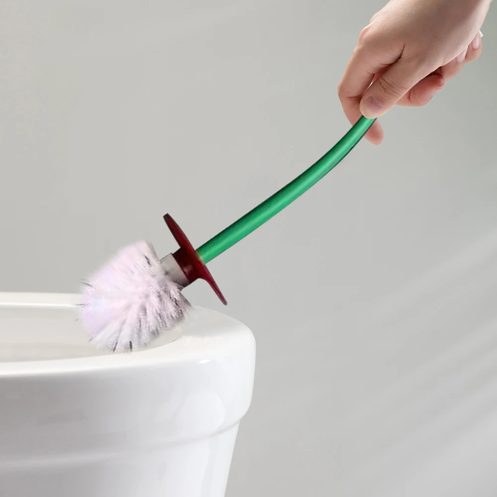 Cherry Shaped Bathroom Cleaning Brush with Holder Toilet Cleaning Brush Stains Removal Toilet Bowl Brush Household Cleaning Tool