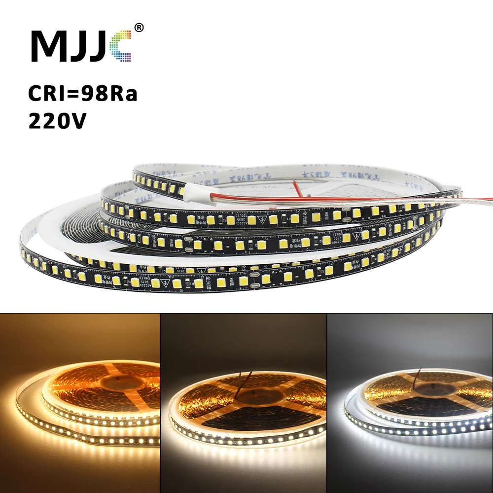 

RA98 SMD3535 LED Strip Light 220V 120LEDs Full Spectrum Super Bright Flexible Tape Ribbon 2700K 4000K 6000K Home Linear Lighting