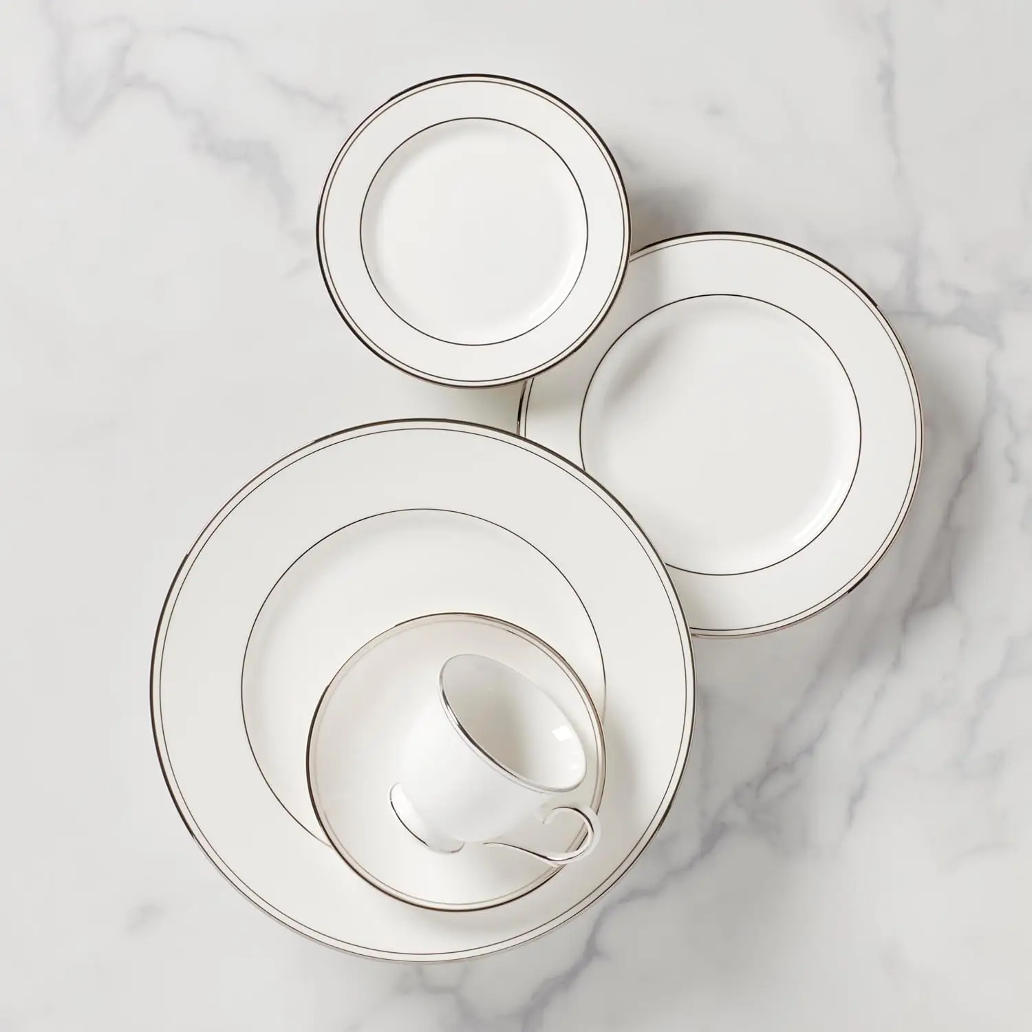 5-Piece Bone China Dinnerware Set – Complete Place Setting for One