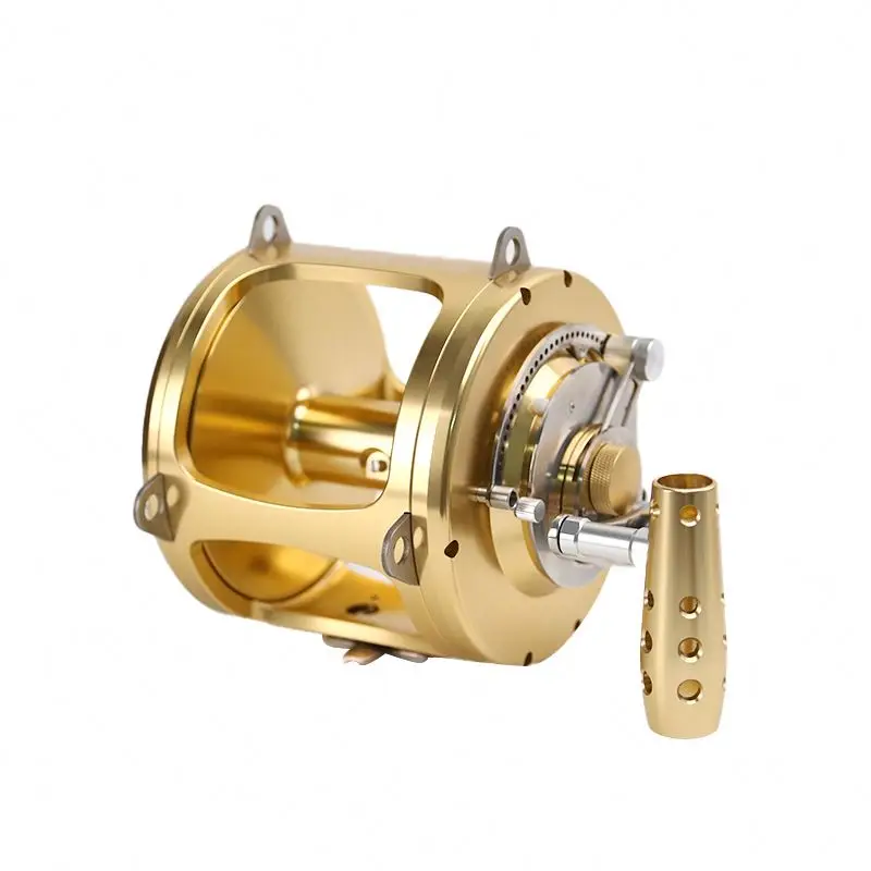 

Wholesale 50W 80W 130W Big Game Fishing Trolling Reel Deep Sea Boat Tuna Shark Fishing Reel All Metal Trolling Game Reel