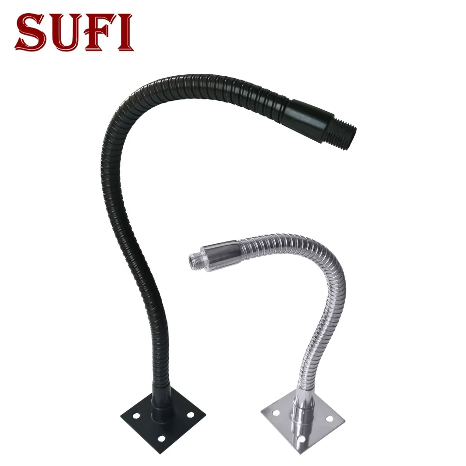 Dia 8mm /10mm /12mm LED Gooseneck With Bracket Holder Flexible Holder M8 M10 Metal Hose Soft tube 20/30/50cm For DIY Table Lamp