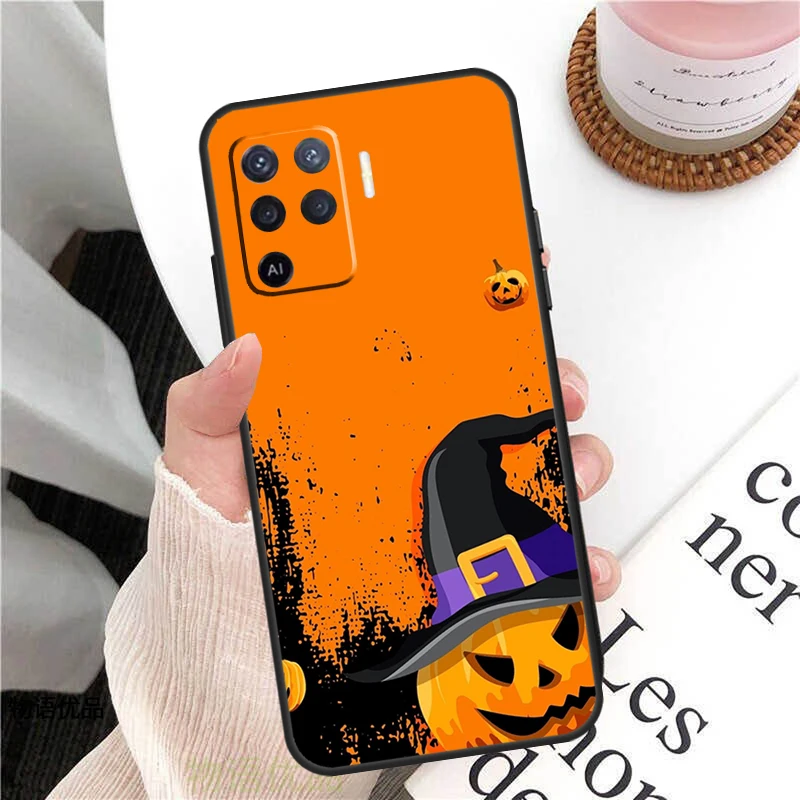 ハロウィン風スマホケース Oppo A78 A54 A74 A94 A17 A57 A77 A76 A16 A96 A18 A60 A80 A40 A38 A58 A98 A15 A5 Pro対応