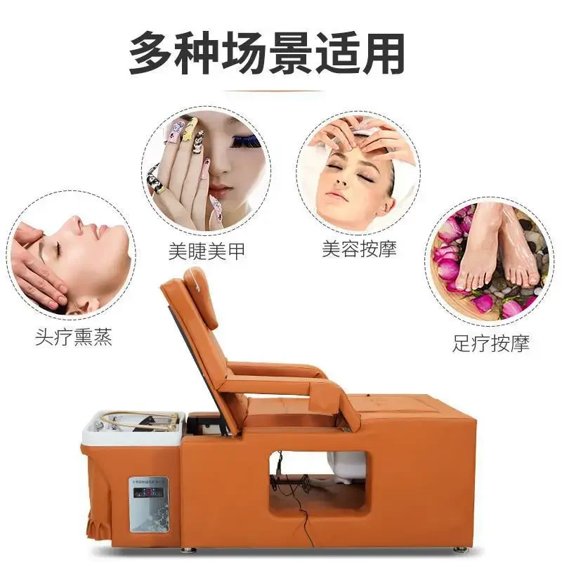 Head massage shampoo bed with constant temperature water circulation
