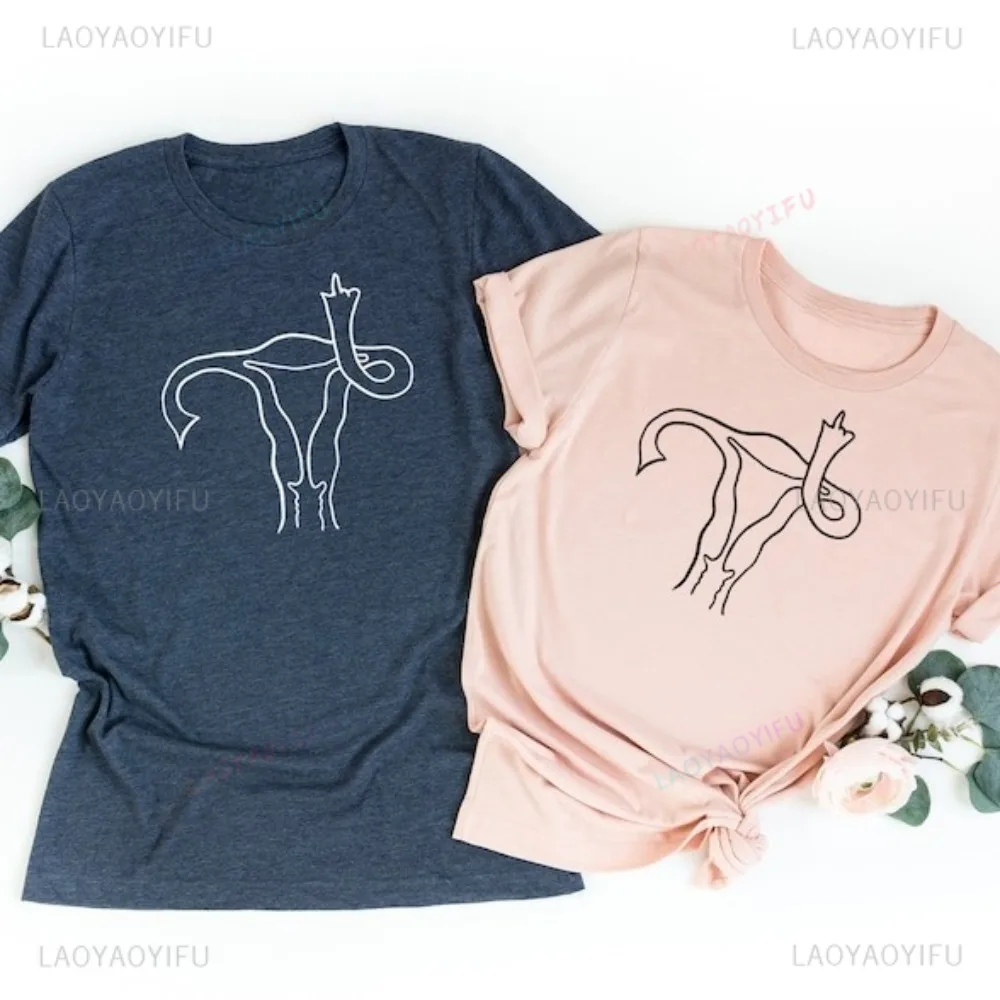 My Body My Choice Uterusus T Shirt Uterus Decision Choice Feminist Reproductive TShirt Casual Fashion Loose Harajuku Women Tees